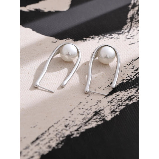 Pearl Curve Earrings - aphoriah
