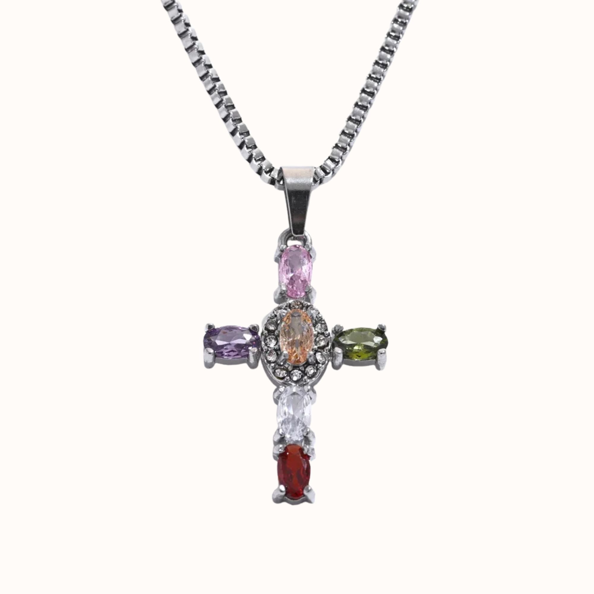 Lagoon Ivory Cross Necklace