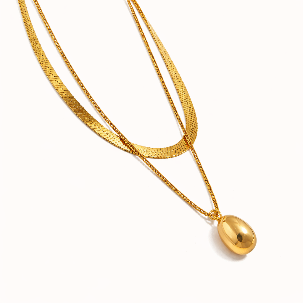 Pearl Drop Double Necklace