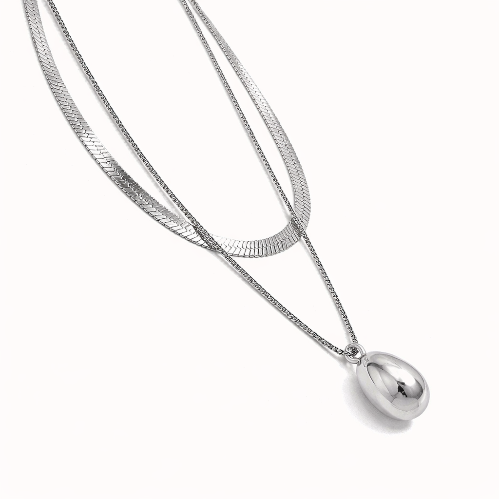 Pearl Drop Double Necklace