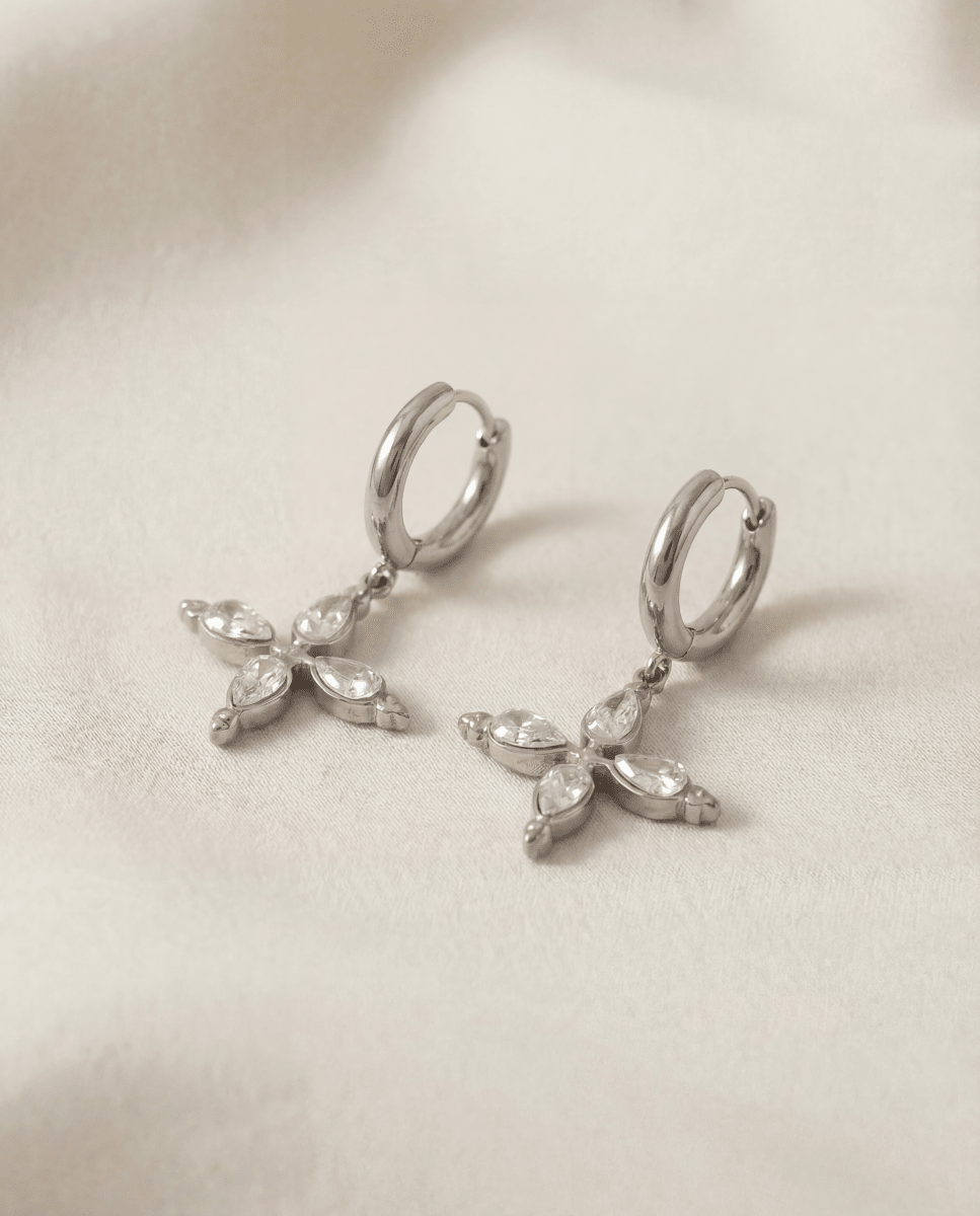 Ocean Drop Cross Earrings - aphoriah