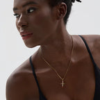 Lagoon Ivory Cross Necklace