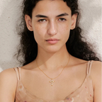 Ocean Drop Cross Necklace