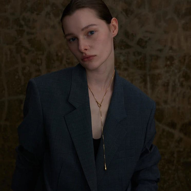 Yhpup Distinctive 316L Stainless Steel Exquisite Chain Fashion Necklace 18K PVD Plated Water Resistant Charm Gold Color Jewelry