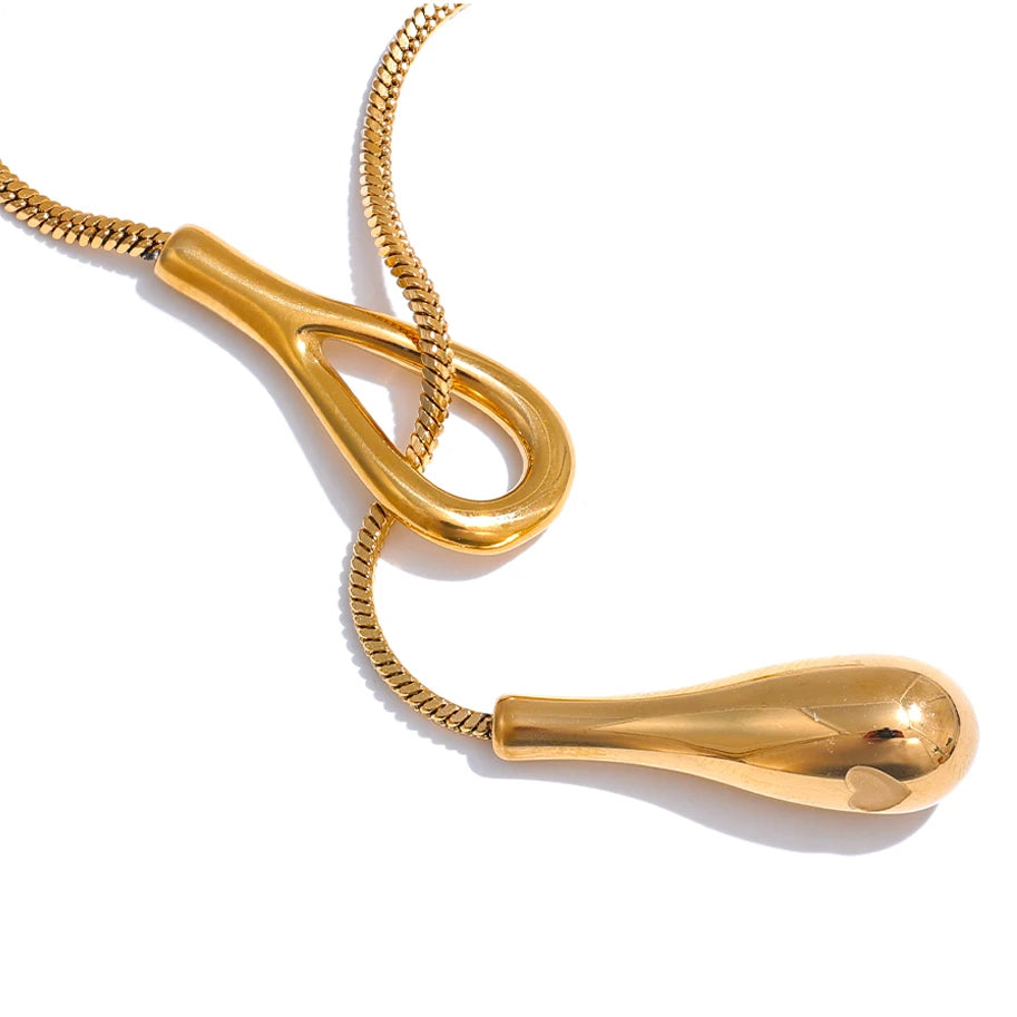 Yhpup Distinctive 316L Stainless Steel Exquisite Chain Fashion Necklace 18K PVD Plated Water Resistant Charm Gold Color Jewelry