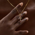 Lagoon Ivory Cross Necklace