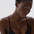 Lagoon Ivory Cross Necklace