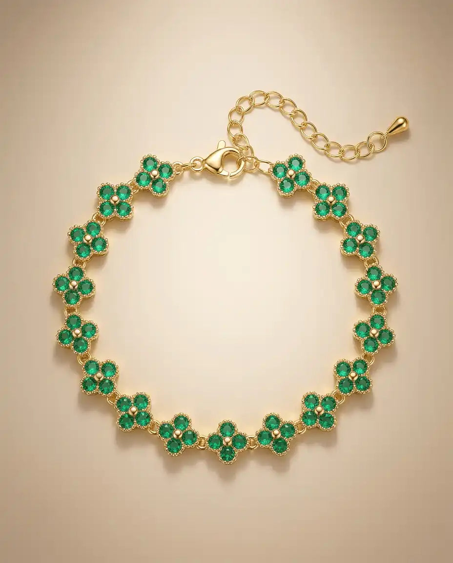 aphoriah GOLD Basil Rosette® Link Bracelet