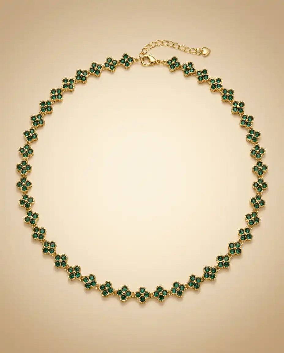 aphoriah GOLD Basil Rosette® Link Necklace