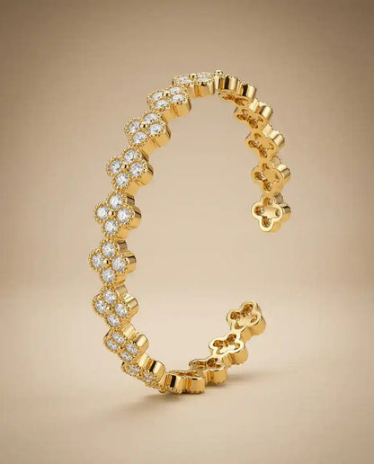 aphoriah GOLD Ivory Rosette® Open Bracelet