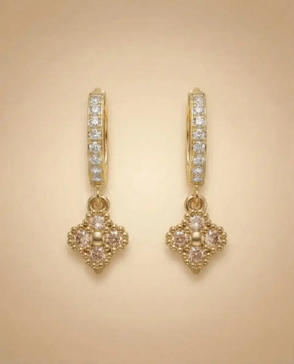 aphoriah GOLD Rose Rosette® Chain Earrings