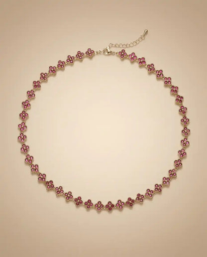 aphoriah GOLD Ruby Rosette® Link Necklace