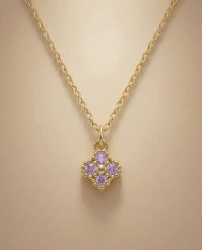 aphoriah GOLD Violet Rosette® Chain Necklace