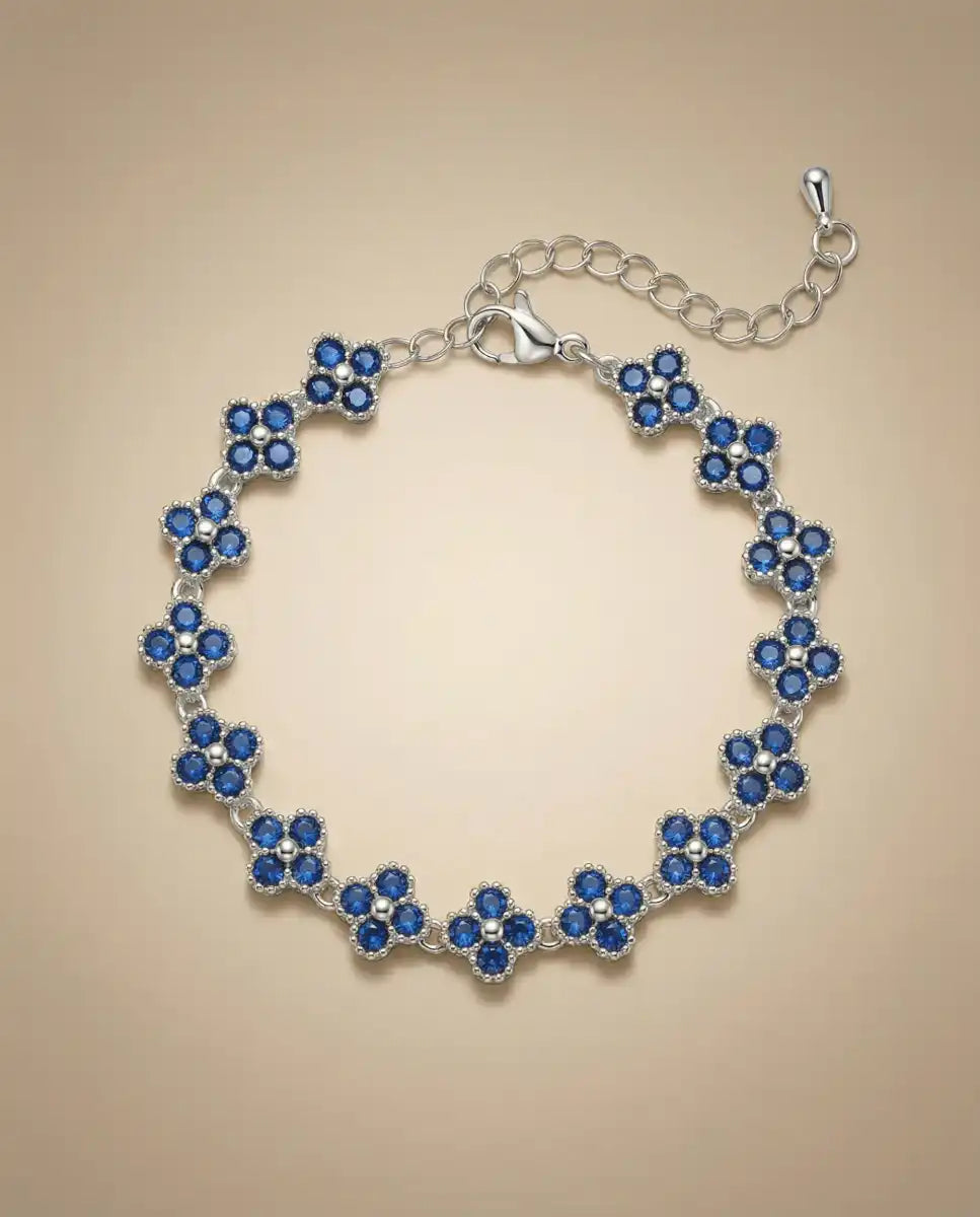 aphoriah SILVER Azure Rosette® Link Bracelet