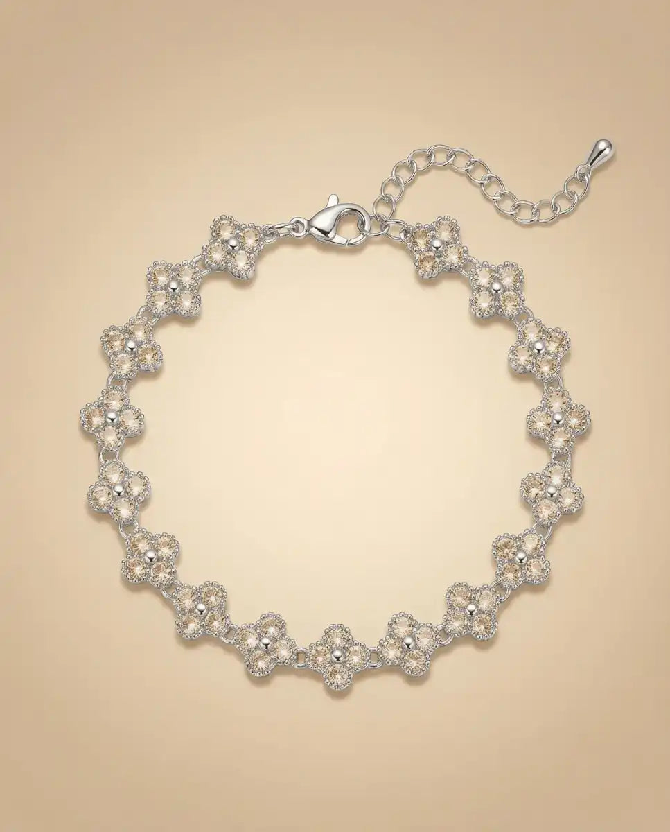 aphoriah SILVER Champagne Rosette® Link Bracelet