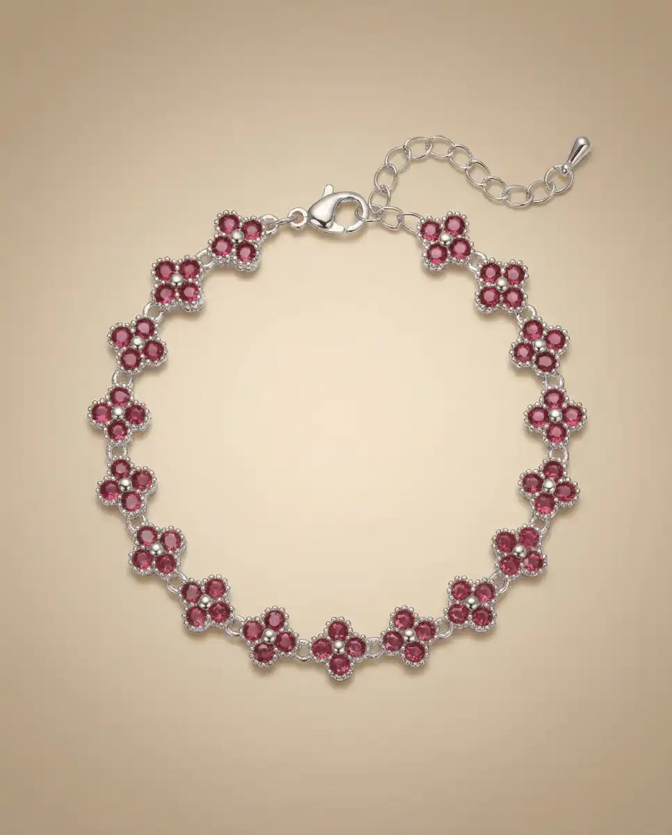 aphoriah SILVER Cherry Rosette® Link Bracelet