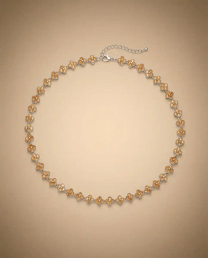aphoriah SILVER Citrine Rosette® Link Necklace