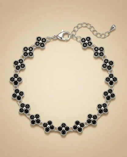 aphoriah SILVER Onyx Rosette® Link Bracelet