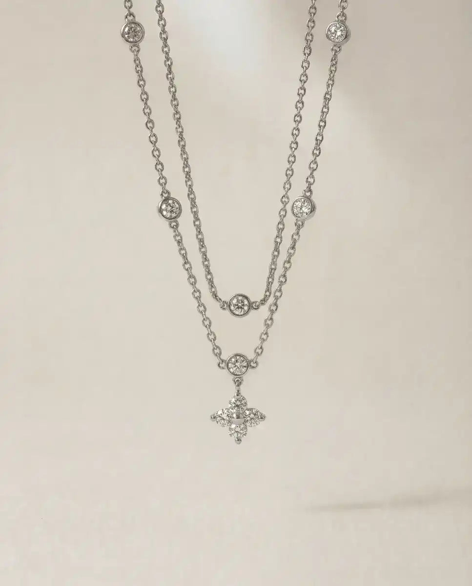 aphoriah Silver Rivière® Flower Necklace