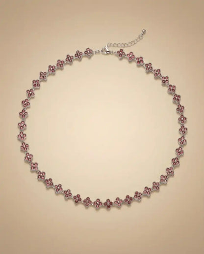 aphoriah SILVER Ruby Rosette® Link Necklace