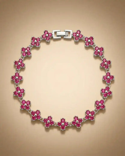 aphoriah SILVER Ruby Rosette® Signature Bracelet
