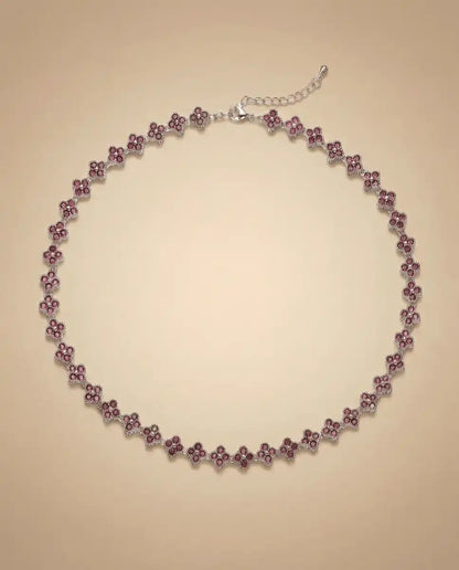 aphoriah SILVER Violet Rosette® Link Necklace