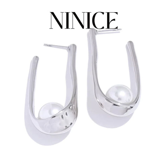 Pearl Curve Earrings - aphoriah